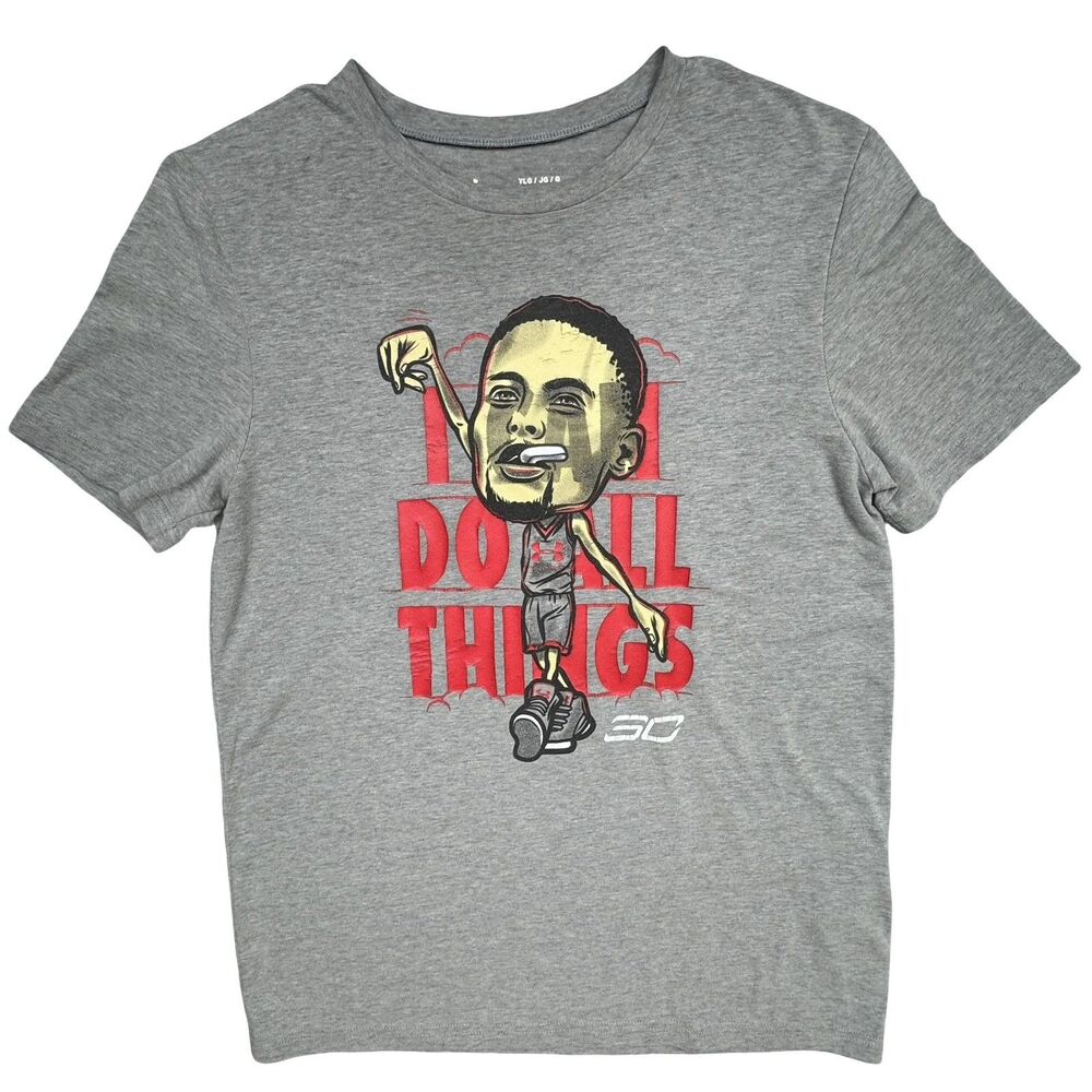 Stephen Curry Youth Large Under Armour T-Shirt Graphic I Can Do All Things New